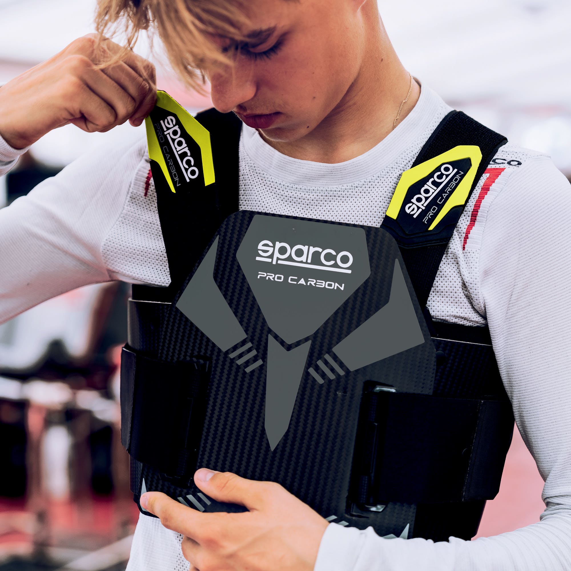 VESTA PROTECTIE KARTING, PENTRU COASTE, SPARCO PRO-CARBON, OMOLOGARE FIA 8870-2018