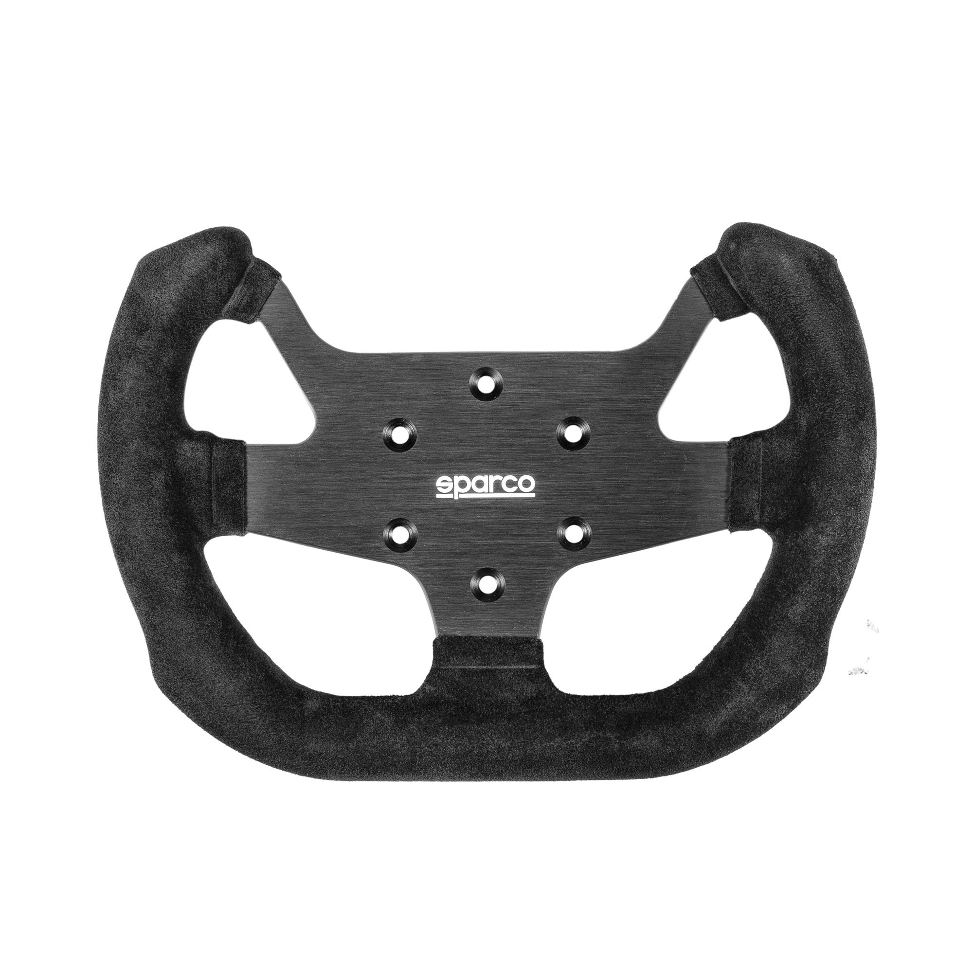 STEERING WHEEL F-10A 6-ALUMINUM HOLE SUEDE BLACK - Sparco Shop