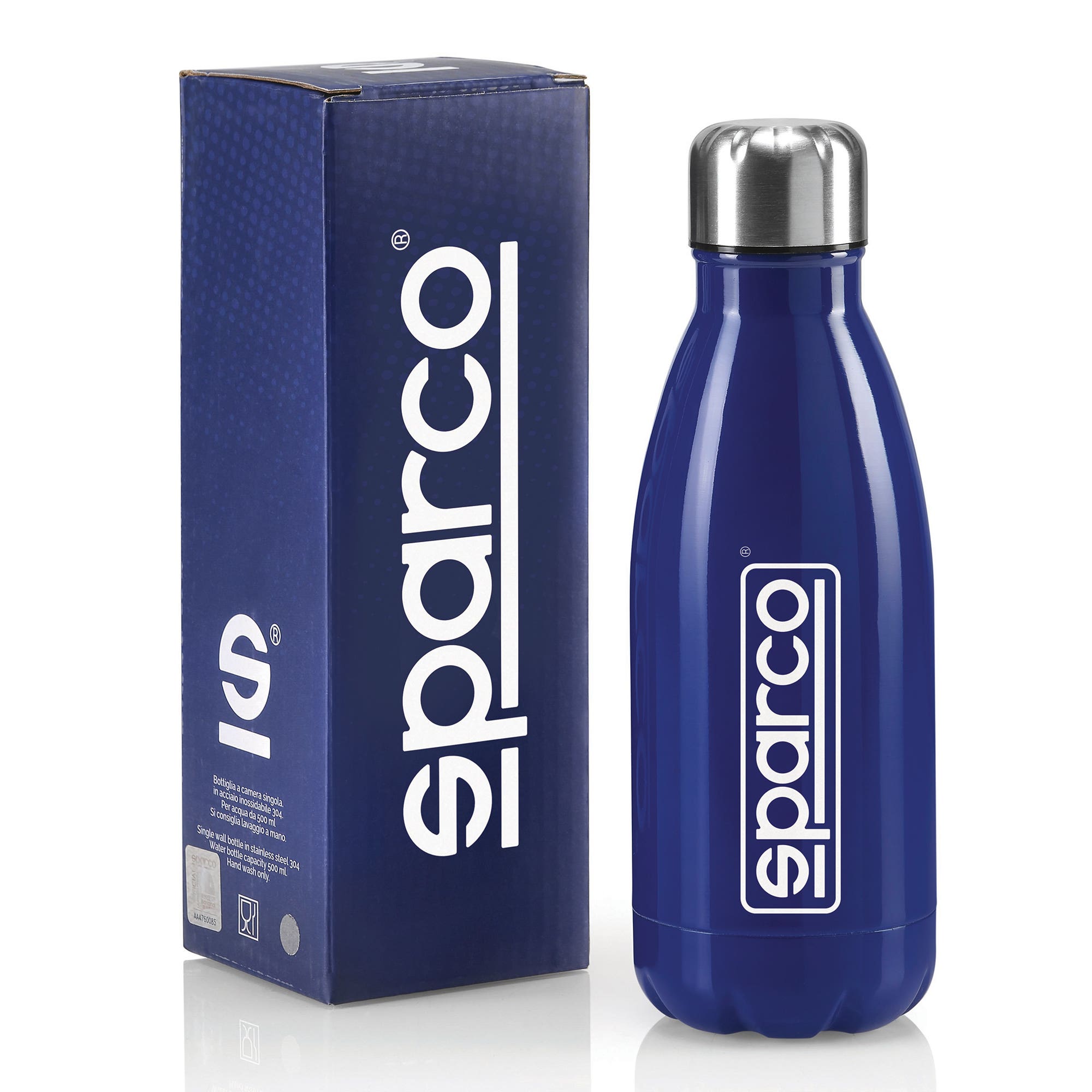 SPARCO STEEL BOTTLE 0.5 L BLUE - Sparco Shop