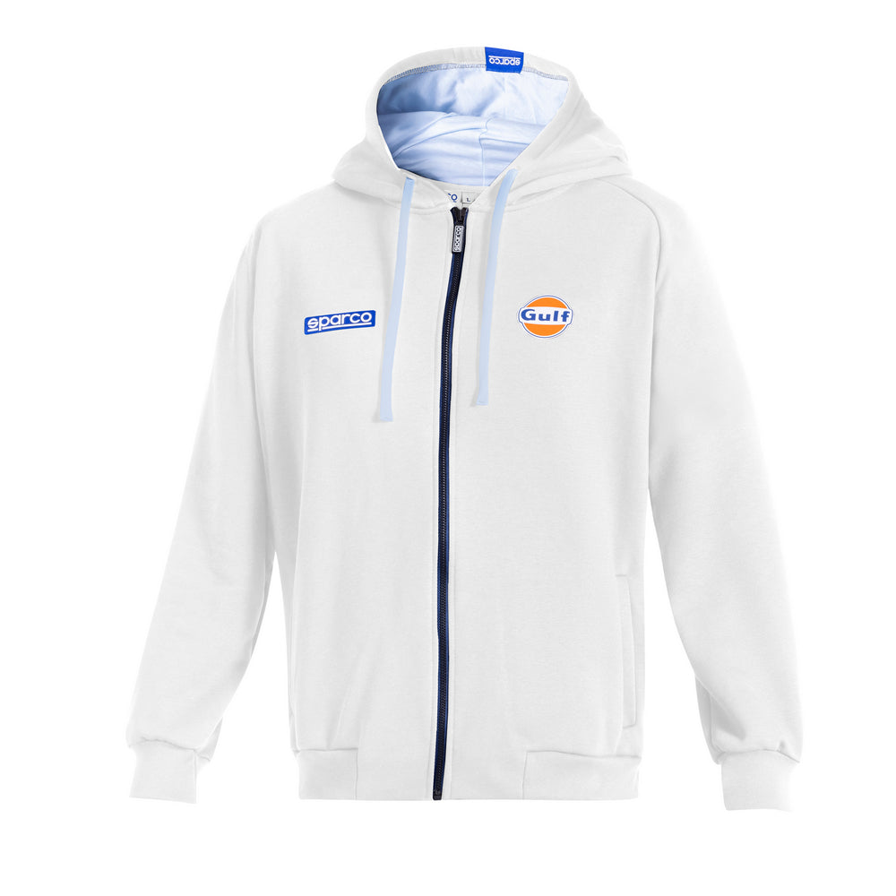 HANORAC SWEATSHIRT CU GLUGA SI FERMOAR SPARCO - GULF FULL ZIP