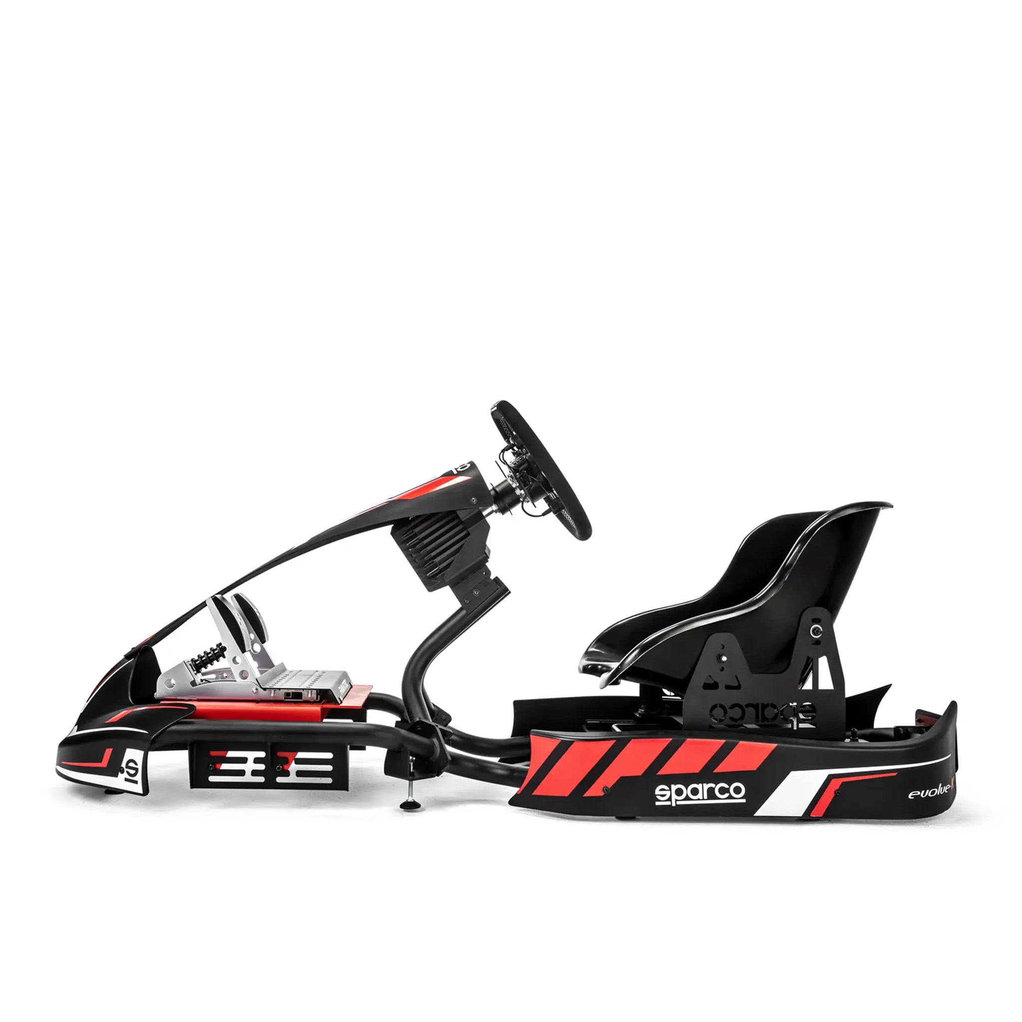 SASIU / CADRU SIMULATOR KART SPARCO EVOLVE KART RIG I (SASIU / CADRU KART PRO CU SCAUN PENTRU ADULT + FANATEC SIM KIT PRO + VOLAN KART KG 345)