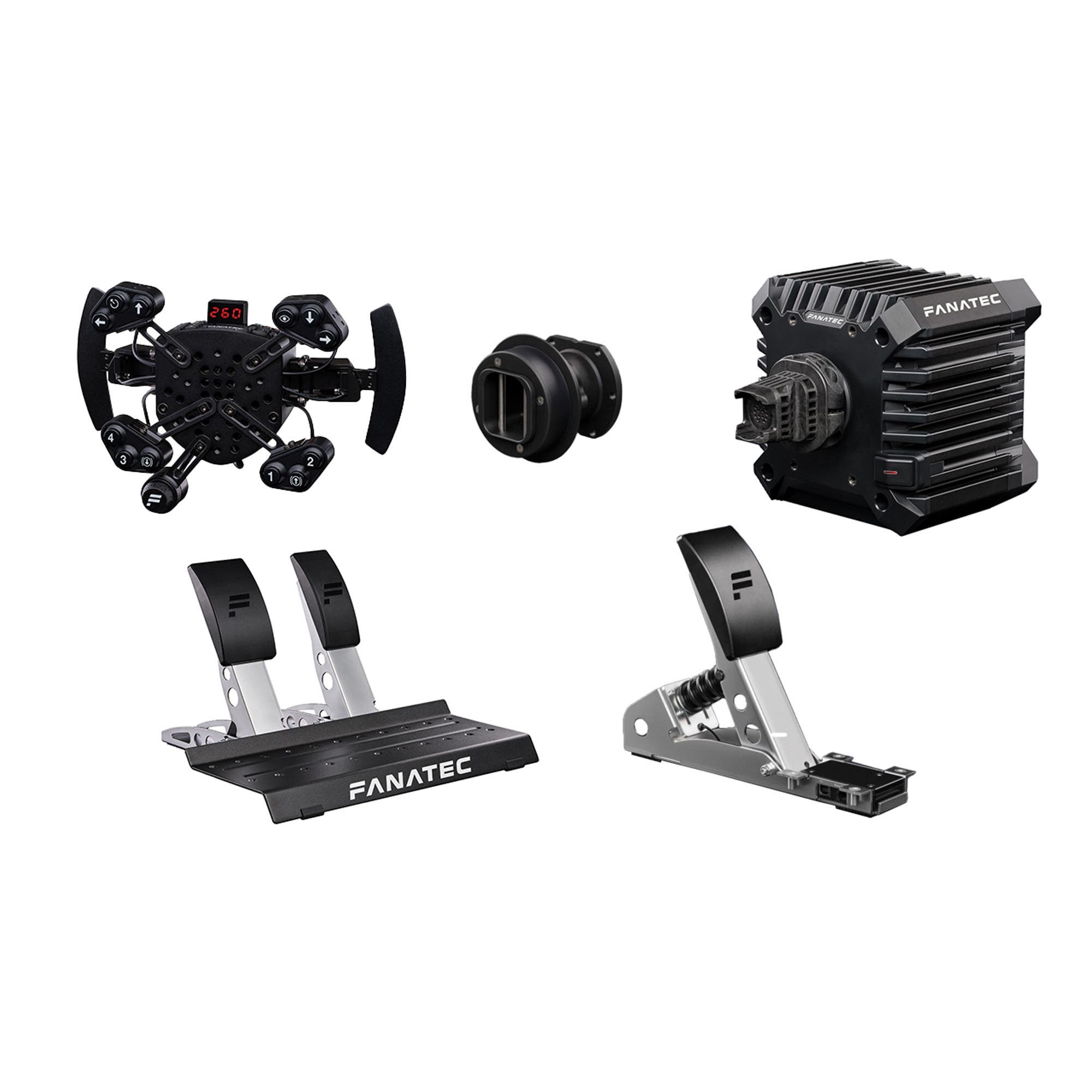 volan si pedale gaming fanatec sim kit pro, kit volan si pedale pentru simulator sparco evolve gp rig