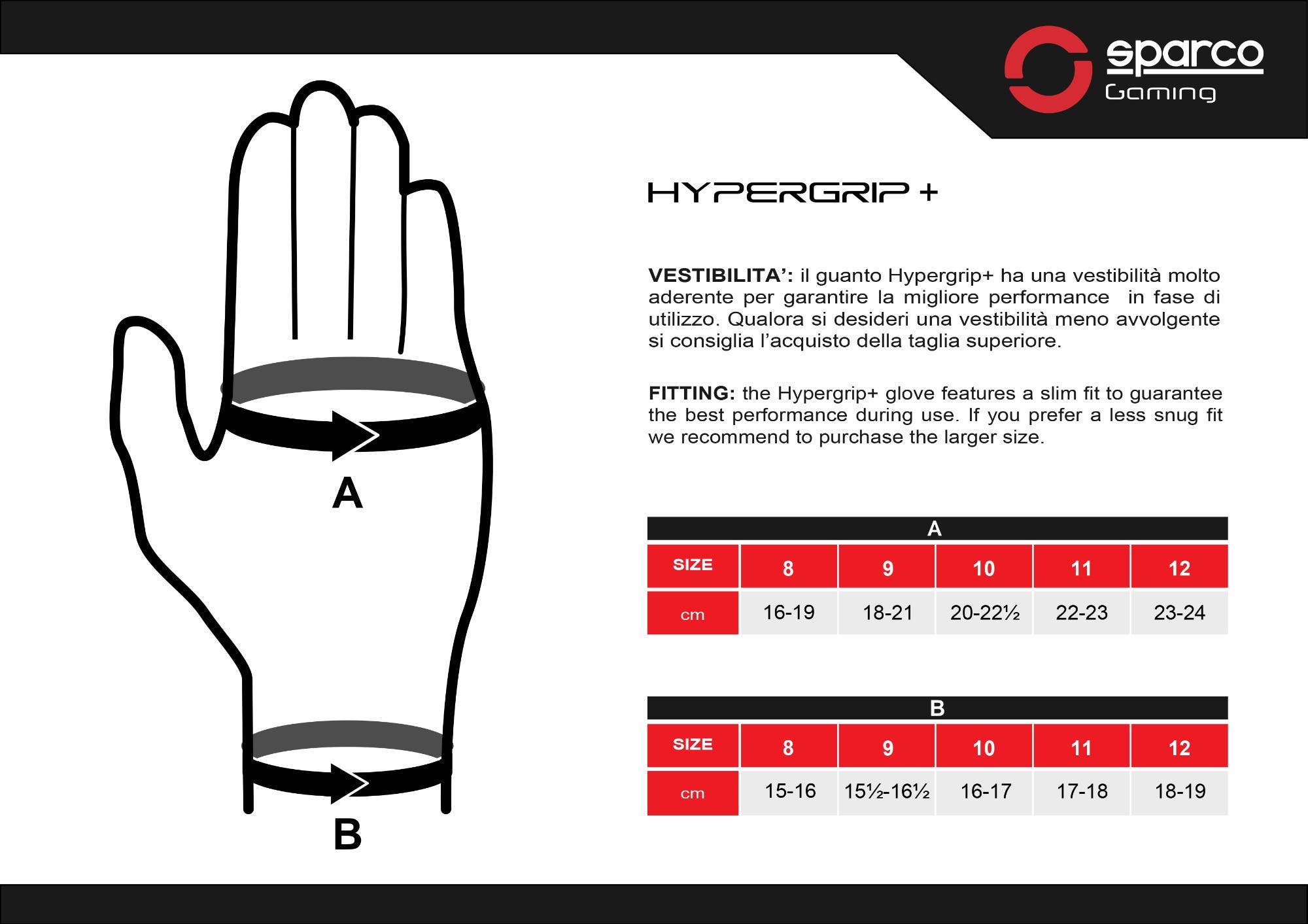 HYPERGRIP+ GLOVES - Sparco Shop