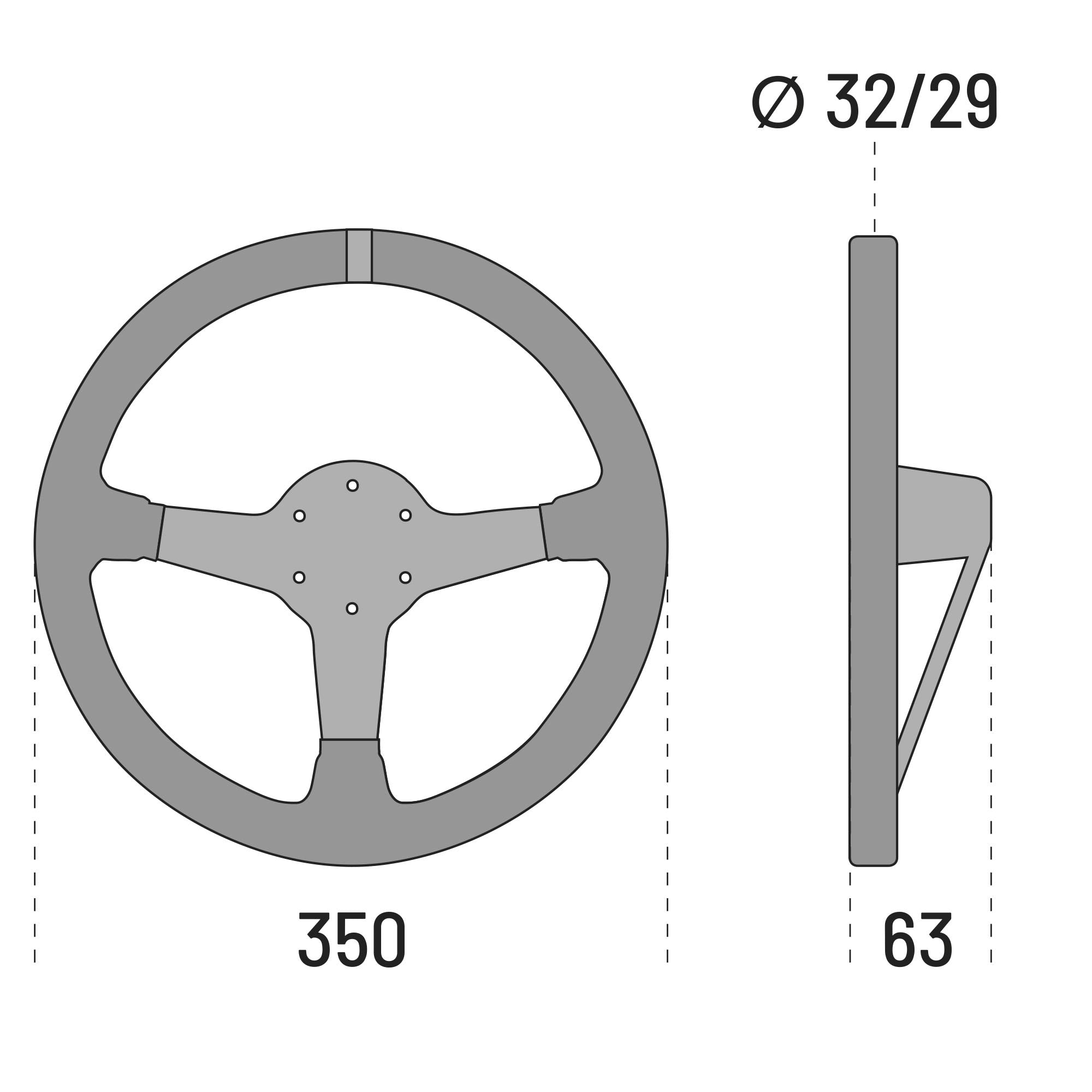 STEERING WHEEL MONZA L550 3 R.CALICE - Sparco Shop