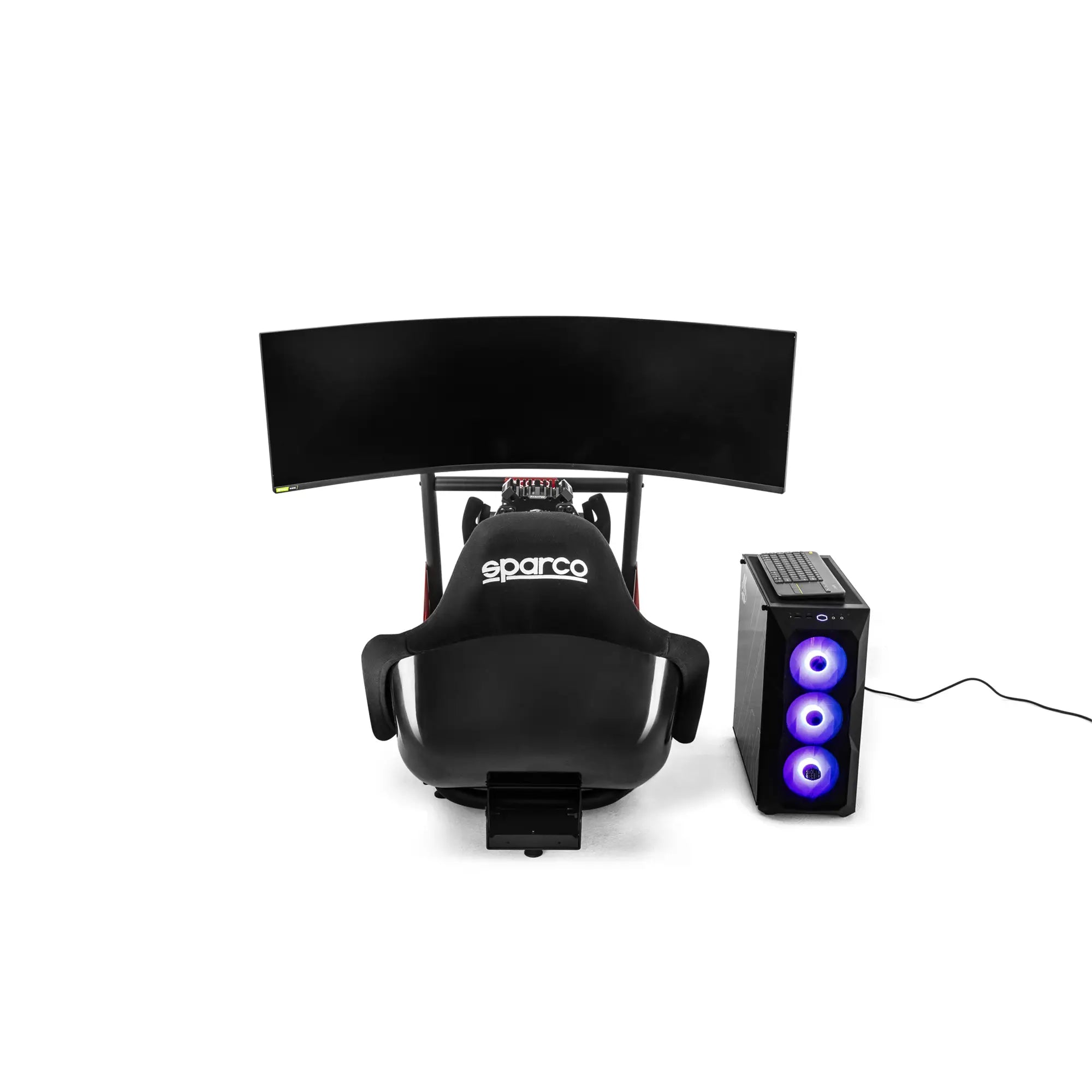 SIMULATOR SPARCO FORMULA EVOLVE GP RIG II (SASIU GP PRO, SCAUN, FANATEC SIM KIT PRO, VOLAN, PC, TASTATURA, SUPORT MONITOR, MONITOR)