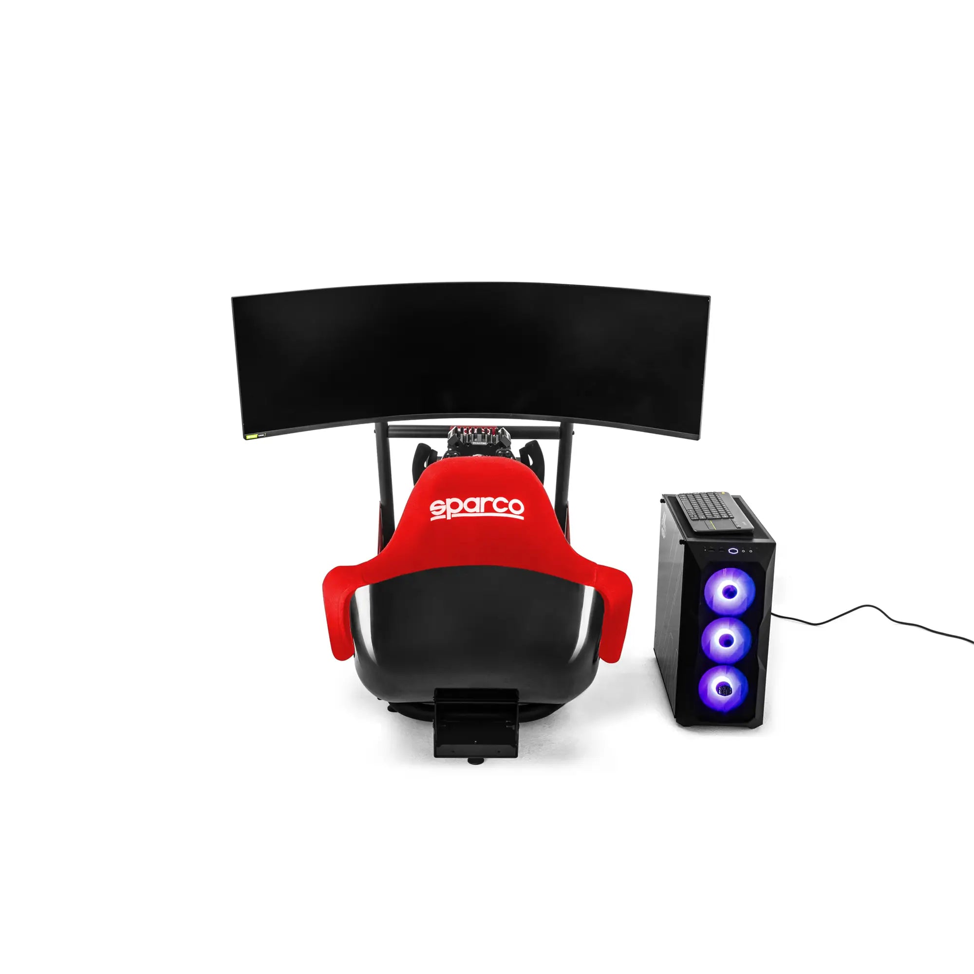 SIMULATOR SPARCO FORMULA EVOLVE GP RIG II (SASIU GP PRO, SCAUN, FANATEC SIM KIT PRO, VOLAN, PC, TASTATURA, SUPORT MONITOR, MONITOR)