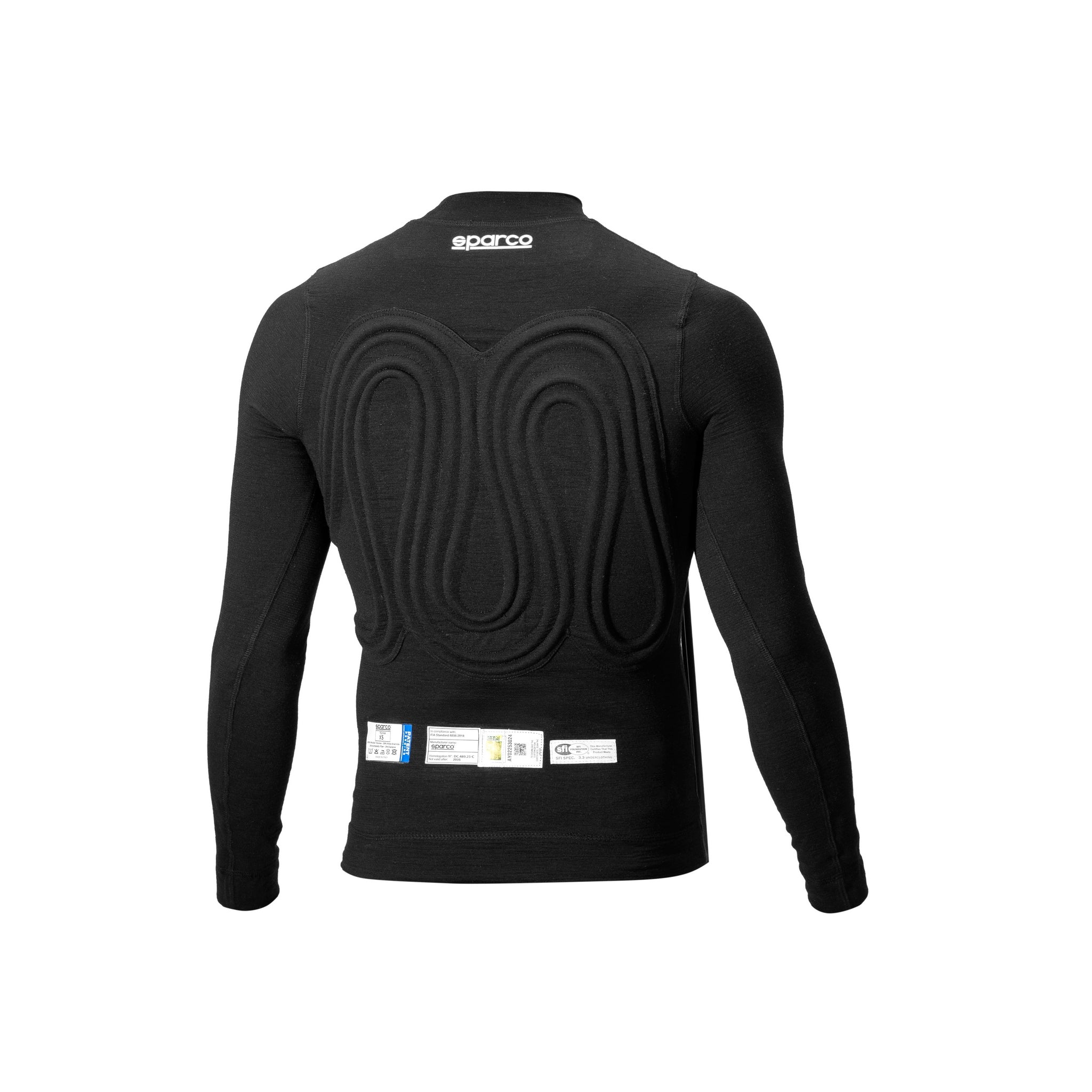 LENJERIE BLUZA NEAGRA SPARCO (R586), CU SISTEM DE RACIRE COMPLET (FIA 8856-2018 | SFI 3.2A/5)