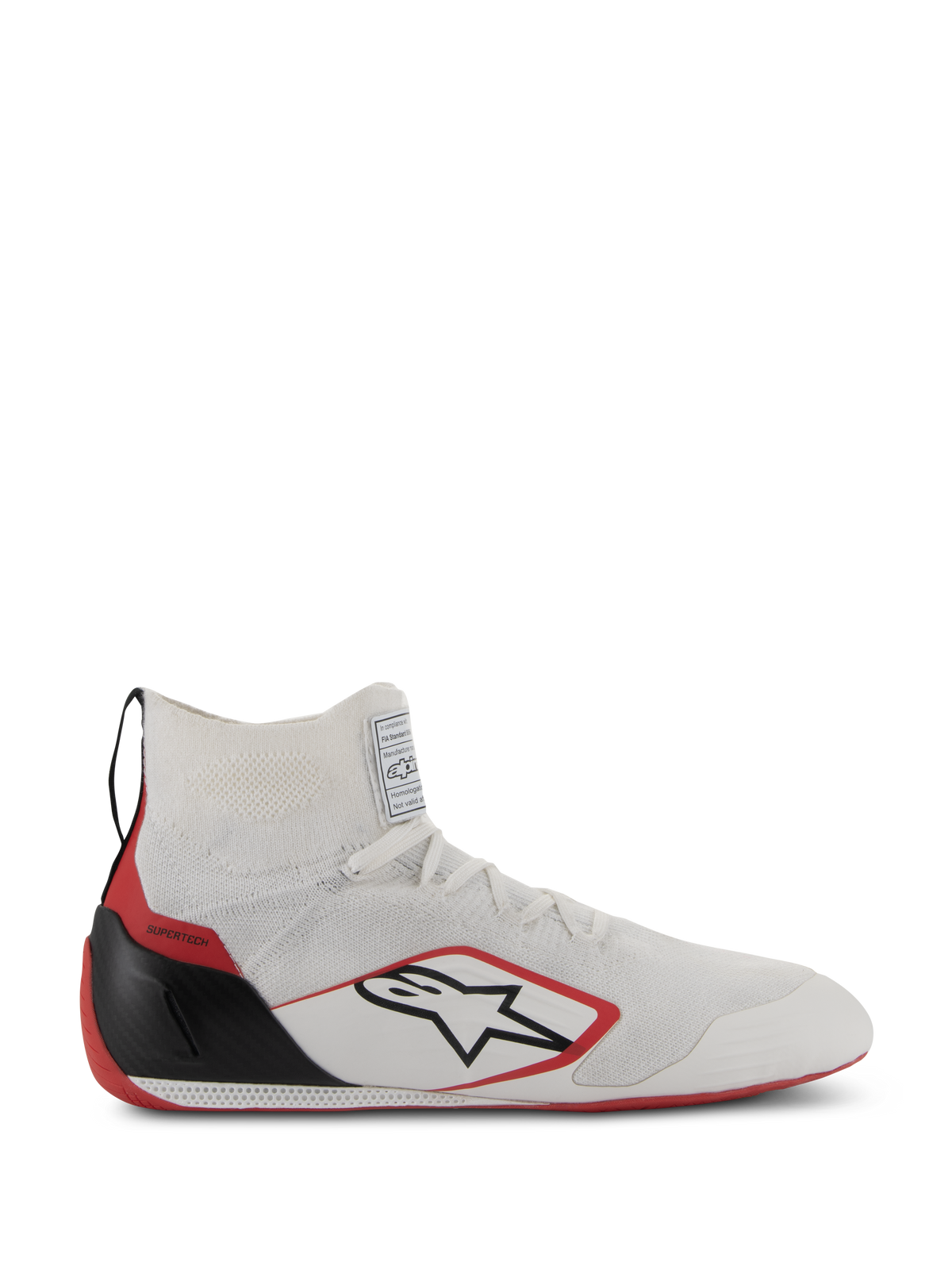 Alpinestars SUPERTECH SHOES FIA/SFI — Alb roșu negru (231)